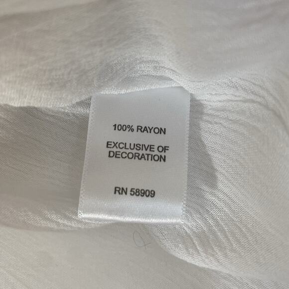 Gianni Bini White Tassel Swim Suit Cover Up Boho Medium Beach Resort Pool comfy - Picture 9 of 10